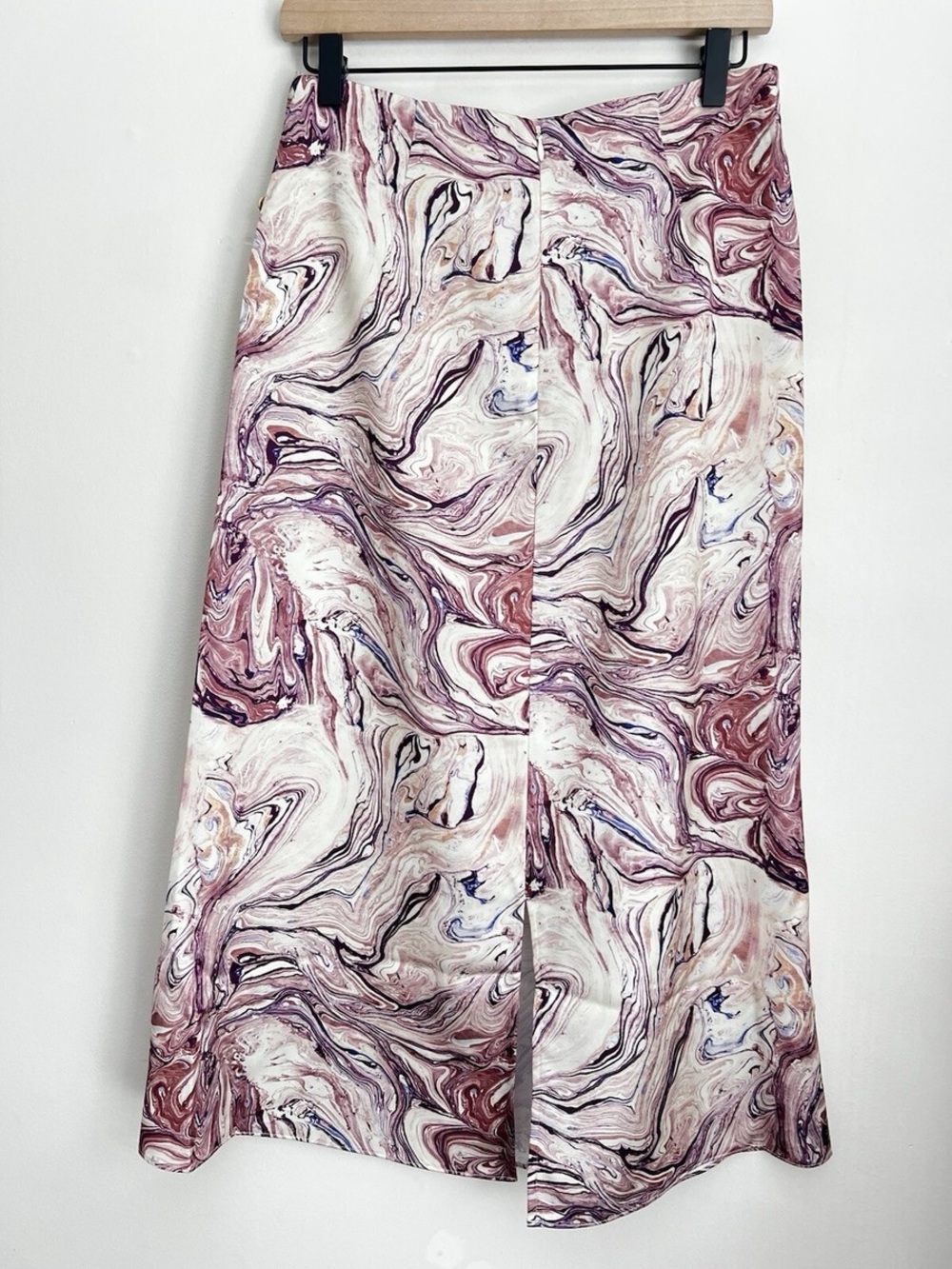 Scotch & Soda Swirl-Print Midi Skirt in Cream, Purple and Pink